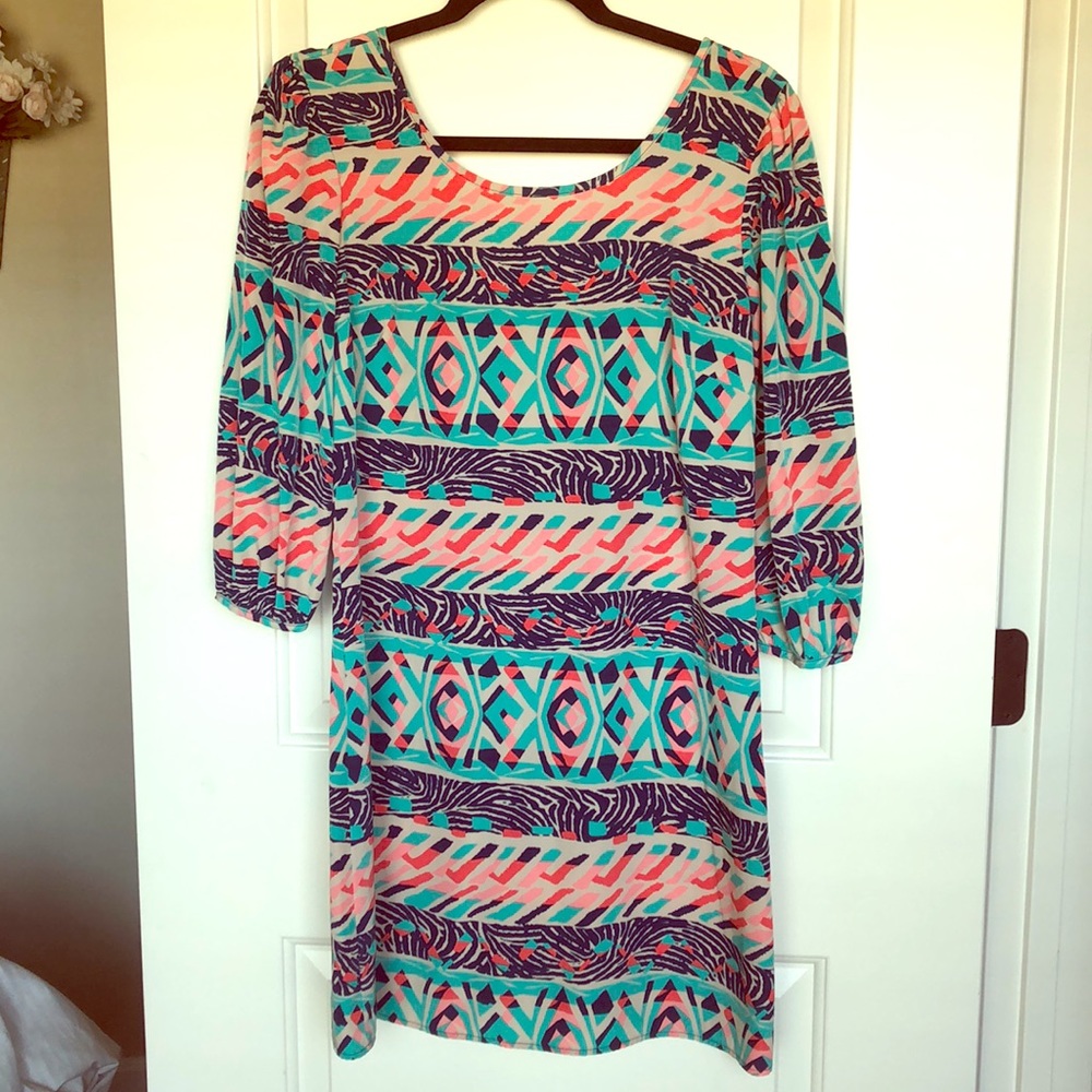 Tribal 3/4 sleeve dress